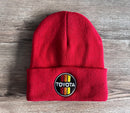 Toyota 3 Stripe Logo Beanie Toboggan Mens Winter Hat Gift