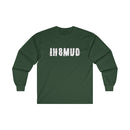 IH8Mud White Logo Ultra Cotton Long Sleeve Unisex Tee - Reefmonkey