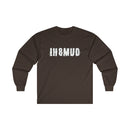 IH8Mud White Logo Ultra Cotton Long Sleeve Unisex Tee - Reefmonkey