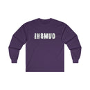 IH8Mud White Logo Ultra Cotton Long Sleeve Unisex Tee - Reefmonkey