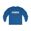 IH8Mud White Logo Ultra Cotton Long Sleeve Unisex Tee - Reefmonkey