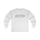 IH8Mud White Logo Ultra Cotton Long Sleeve Unisex Tee - Reefmonkey