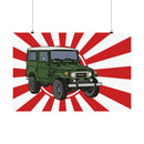 FJ40 Land Cruiser Rising Sun Wall Poster Art Print - Reefmonkey Artist Chris Marshall