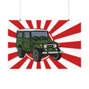 FJ40 Land Cruiser Rising Sun Wall Poster Art Print - Reefmonkey Artist Chris Marshall