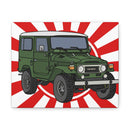FJ40 Land Cruiser Rising Sun Wall Art Canvas Print - Reefmonkey Artist Chris Marshall