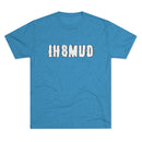 IH8MUD White Logo Distressed Tri Blend Unisex Tee - Reefmonkey