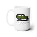 Olive Green FJ40 Land Cruiser Ceramic Mug Coffee Cup 15oz - Reefmonkey Artist Jesse Clark