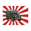 FJ40 Land Cruiser Rising Sun Wall Poster Art Print - Reefmonkey Artist Chris Marshall
