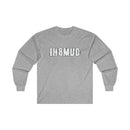 IH8Mud White Logo Ultra Cotton Long Sleeve Unisex Tee - Reefmonkey