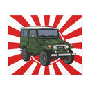 FJ40 Land Cruiser Rising Sun Wall Art Canvas Print - Reefmonkey Artist Chris Marshall