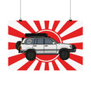 100 Series Land Cruiser Rising Sun Wall Poster Art Print - Reefmonkey Artist Chris Marshall