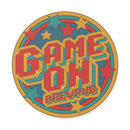 Game On Brewpub Round Vinyl Stickers - Reefmonkey