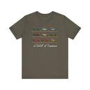 FJ40 Land Cruiser Multi Color Unisex T Shirt - Reefmonkey Artist Jesse Clark