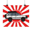 100 Series Land Cruiser Rising Sun Wall Poster Art Print - Reefmonkey Artist Chris Marshall