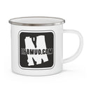 IH8MUD Logo Black White Enamel Camping Mug - Reefmonkey