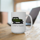 Olive Green FJ40 Land Cruiser Ceramic Mug Coffee Cup 15oz - Reefmonkey Artist Jesse Clark