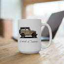 Beige FJ40 Land Cruiser Ceramic Mug Coffee Cup 15oz - Reefmonkey Artist Jesse Clark