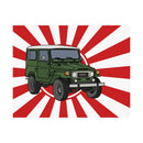 FJ40 Land Cruiser Rising Sun Wall Poster Art Print - Reefmonkey Artist Chris Marshall
