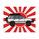 100 Series Land Cruiser Rising Sun Wall Poster Art Print - Reefmonkey Artist Chris Marshall