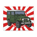 FJ40 Land Cruiser Rising Sun Wall Art Canvas Print - Reefmonkey Artist Chris Marshall