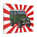 FJ40 Land Cruiser Rising Sun Wall Art Canvas Print - Reefmonkey Artist Chris Marshall
