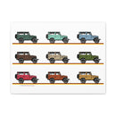 FJ40 Artwork Land Cruiser Canvas Art - Reefmonkey Artist Jesse Clark