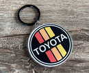 3 Stripe Toyota Old School Logo Plastic Acrylic Key Chain - Reefmonkey