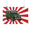 FJ40 Land Cruiser Rising Sun Wall Poster Art Print - Reefmonkey Artist Chris Marshall