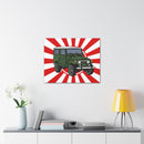 FJ40 Land Cruiser Rising Sun Wall Art Canvas Print - Reefmonkey Artist Chris Marshall