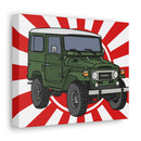 FJ40 Land Cruiser Rising Sun Wall Art Canvas Print - Reefmonkey Artist Chris Marshall