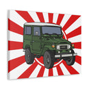 FJ40 Land Cruiser Rising Sun Wall Art Canvas Print - Reefmonkey Artist Chris Marshall