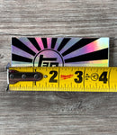 TEQ Rising Sun Holographic Decal Bumper Sticker - Reefmonkey