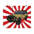 60 Series Land Cruiser Rising Sun Wall Poster Art Print - Reefmonkey Artist Chris Marshall