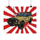 60 Series Land Cruiser Rising Sun Wall Poster Art Print - Reefmonkey Artist Chris Marshall