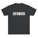 IH8MUD White Logo Distressed Tri Blend Unisex Tee - Reefmonkey