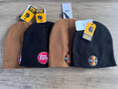 TEQ 3 Stripe Carhartt Knit Beanie Premium No Cuff Embroidered Winter Hat