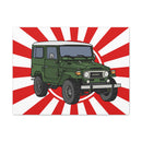 FJ40 Land Cruiser Rising Sun Wall Art Canvas Print - Reefmonkey Artist Chris Marshall