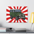 FJ40 Land Cruiser Rising Sun Wall Art Canvas Print - Reefmonkey Artist Chris Marshall
