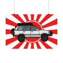 100 Series Land Cruiser Rising Sun Wall Poster Art Print - Reefmonkey Artist Chris Marshall