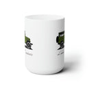 Olive Green FJ40 Land Cruiser Ceramic Mug Coffee Cup 15oz - Reefmonkey Artist Jesse Clark