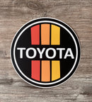 Toyota 3 Stripe Logo Decal Bumper Sticker Regular Holographic