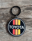 3 Stripe Toyota Old School Logo Plastic Acrylic Key Chain - Reefmonkey