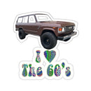 FJ60 'I Love the 60's' Retro Toyota Land Cruiser Sticker by Reefmonkey