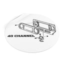 40 Channel Round Vinyl Sticker - USA Reefmonkey