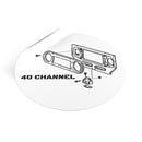 40 Channel Round Vinyl Sticker - USA Reefmonkey