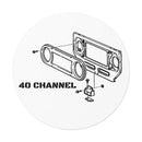 40 Channel Round Vinyl Sticker - USA Reefmonkey