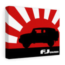 FJ Cruiser Canvas Gallery Wraps Wall art Rising Sun Silhouette Design FJ Cruiser Artwork