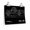 FJ45 Totota Land Cruiser Poster gift for man cave Reefmonkey