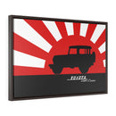 FJ40 Toyota Land Cruiser Framed Canvas Gallery Wraps Wall art Rising Sun Silhouette Design