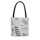 Land Cruiser Gray AOP Tote Bag by Reefmonkey